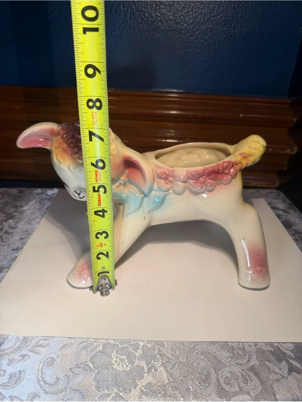 Vintage Ceramic Lamb Planter Mid-century Modern Decor